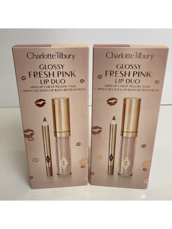 Charlotte Tilbury Other - 2 Charlotte Tilbury Lip Cheat Liner PILLOW TALK Collagen Bath Gloss REFRESH ROSE